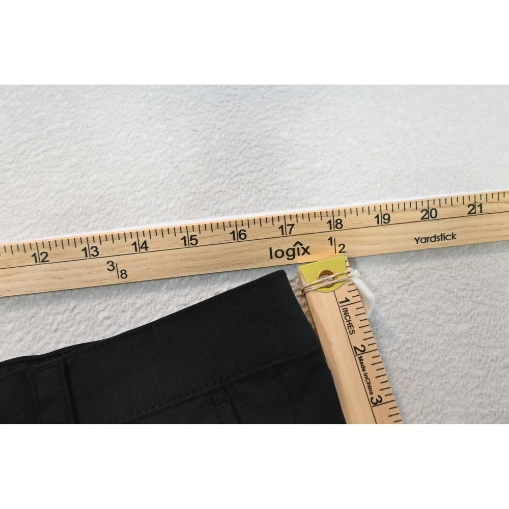 Banana Republic Comfort Flat Front Shorts Mens 34 Black Stretch Wicking New